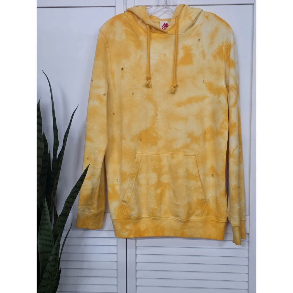 Kappa AUTHENTIC CAMARIA TIE DYE HOODIE Sweat Shirt DISTRESSED Top Womens L NEW